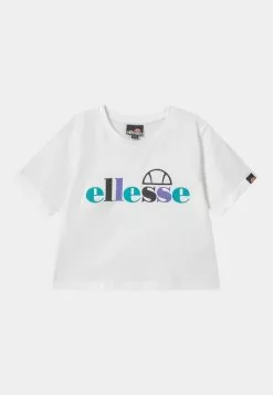Ellesse GIANDUIA CROP - T-shirt Imprimé - White