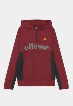 Ellesse HALF ZIP HOODY UNISEX - Sweat à Capuche - Dark Red