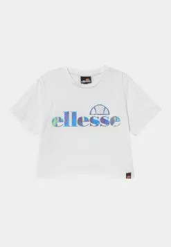 Ellesse JORDALLA CROP TEE - T-shirt Imprimé - White