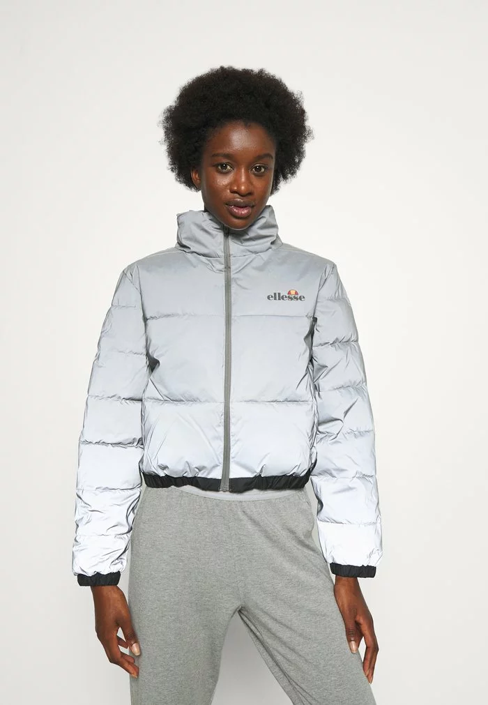 Ellesse CROPPED PUFFER JACKET - Veste D'hiver - Silver 1 Ellesse CROPPED PUFFER JACKET - Veste D'hiver - Silver