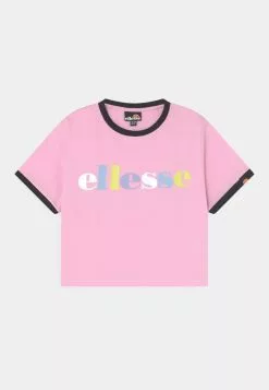 Ellesse MAGNI CROP - T-shirt Imprimé - Light Pink