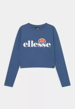 Ellesse ARENO CROP - T-shirt à Manches Longues - Blue