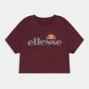 Ellesse SERELA CROPPED - T-shirt Imprimé - Burgundy