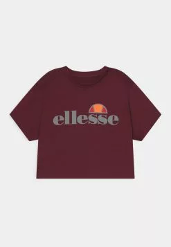 Ellesse SERELA CROPPED - T-shirt Imprimé - Burgundy