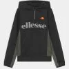 Ellesse HALF ZIP HOODY UNISEX - Sweat à Capuche - Black/dark Green