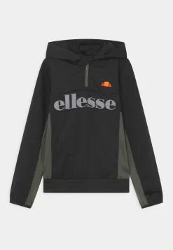Ellesse HALF ZIP HOODY UNISEX - Sweat à Capuche - Black/dark Green