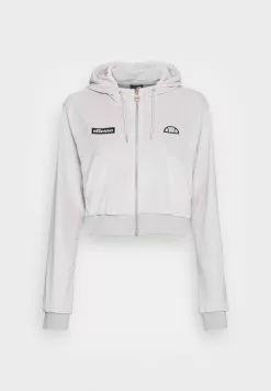 Ellesse KIRSTEN CROP HOODY - Sweat à Capuche Zippé - Light Grey -Ellesse Elegant Boutique 5267a091fc1f45a3bda445fa1eab3892