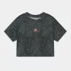 Ellesse ASALI CROPPED UNISEX - T-shirt Imprimé - Olive/dark Grey