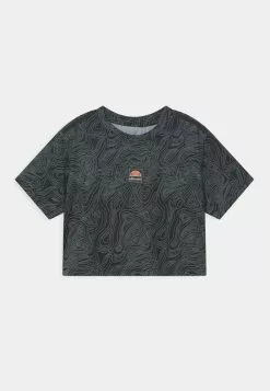 Ellesse ASALI CROPPED UNISEX - T-shirt Imprimé - Olive/dark Grey