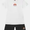 Ellesse GERARIO TEE SET UNISEX - T-shirt Imprimé - White