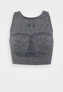 Ellesse ABLAZE CROP - T-shirt De Sport - Dark Grey Marl