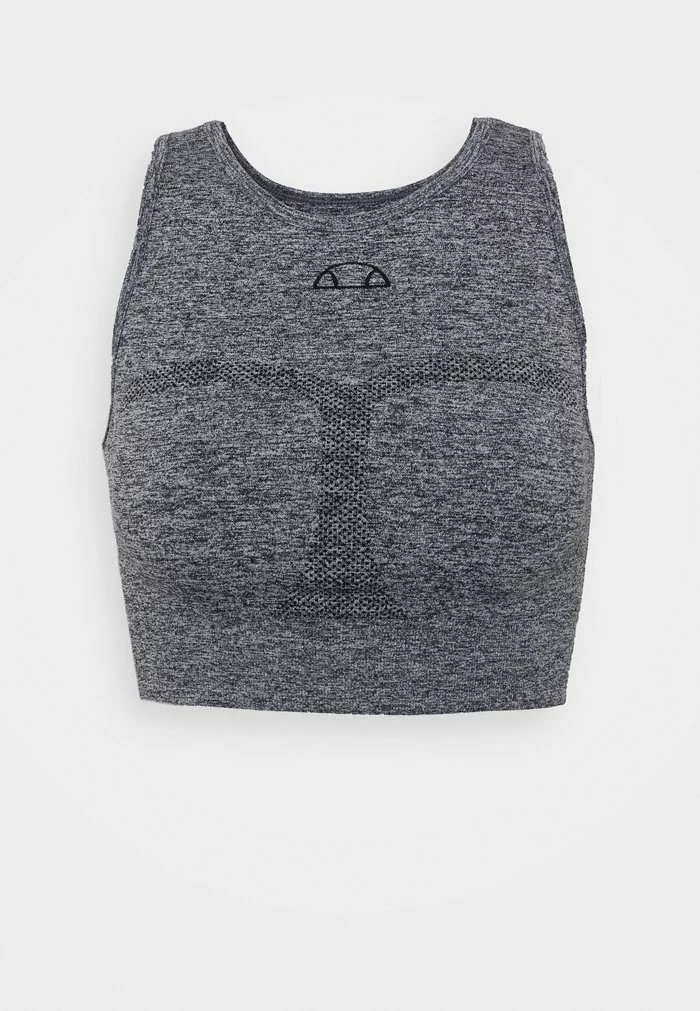 Ellesse ABLAZE CROP - T-shirt De Sport - Dark Grey Marl 1 Ellesse ABLAZE CROP - T-shirt De Sport - Dark Grey Marl