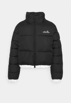 Ellesse CROPPED PUFFER JACKET - Veste D'hiver - Black