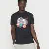 Ellesse MATTEI - T-shirt Imprimé - Black