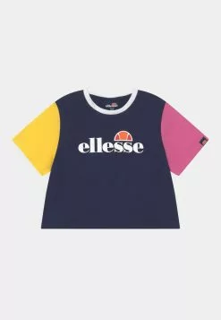 Ellesse FLAR CROP - T-shirt Imprimé - Navy