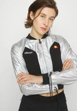 Ellesse HOUGHTON CROP TRACK - Veste De Survêtement - Silver -Ellesse Elegant Boutique 82b0f4093c61427ca6c097f28ba8df8d