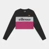 Ellesse ARELLIA CROP - T-shirt à Manches Longues - Black/pink
