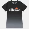 Ellesse MALIA TEE - T-shirt Imprimé - Black/grey Fade