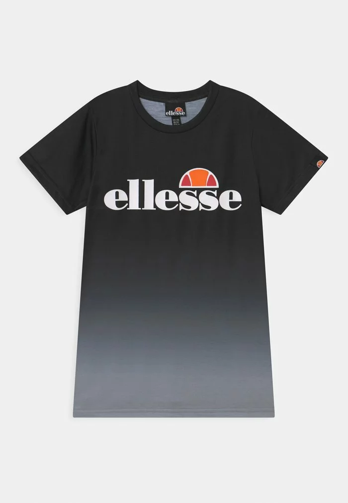 Ellesse MALIA TEE - T-shirt Imprimé - Black/grey Fade 1 Ellesse MALIA TEE - T-shirt Imprimé - Black/grey Fade