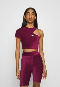 Ellesse MARGIOT - T-shirt Imprimé - Burgundy