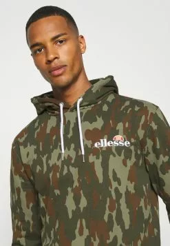 Ellesse PRIMERO CAMO HOODY - Sweatshirt - Khaki -Ellesse Elegant Boutique 9c7598c435a14d4cb746043fc43eede3