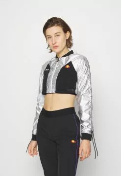 Ellesse HOUGHTON CROP TRACK - Veste De Survêtement - Silver
