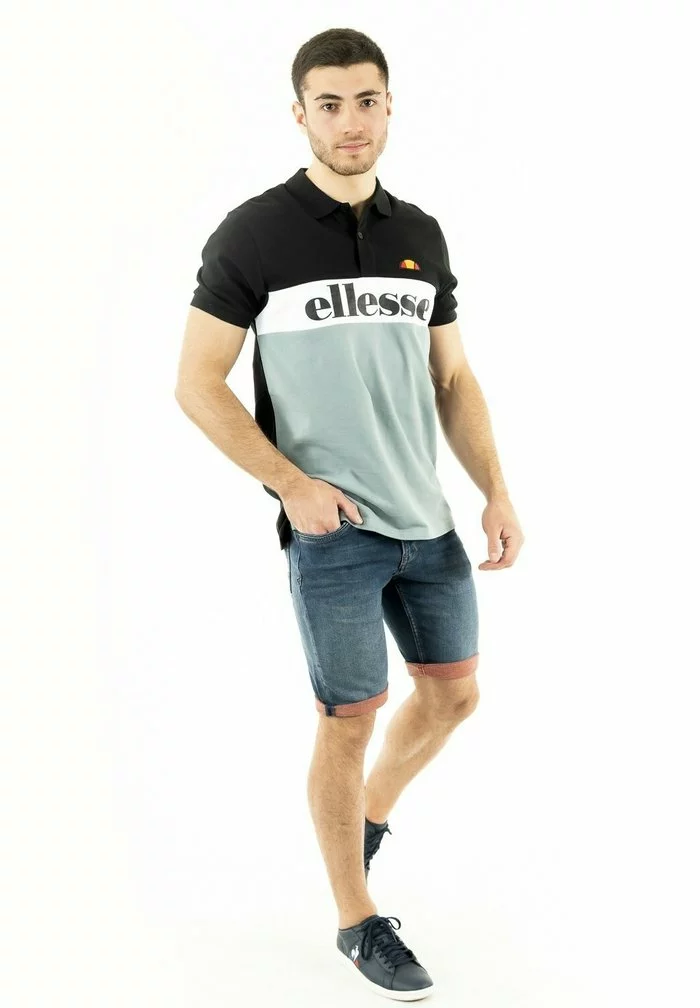 Ellesse Polo - Black Grey 2 Ellesse Polo - Black Grey – Image 2