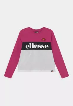 Ellesse ARIELY CROP - T-shirt à Manches Longues - Pink/white