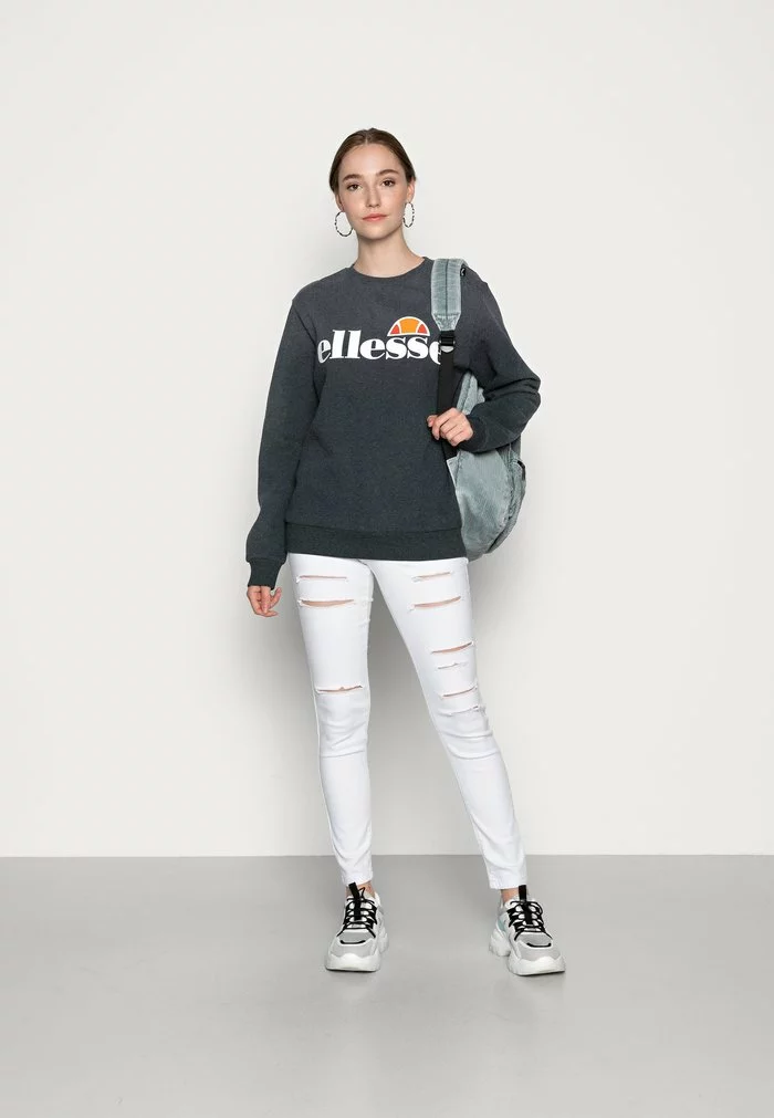 Ellesse AGATA - Sweatshirt - Dark Grey Marl 2 Ellesse AGATA - Sweatshirt - Dark Grey Marl â Image 2