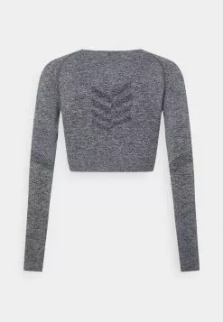 Ellesse VAMP CROP - T-shirt De Sport - Dark Grey Marl -Ellesse Elegant Boutique b6d2e518ff184b2a91bf3682f67b44b6