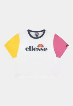 Ellesse FLAR CROP - T-shirt Imprimé - White