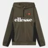 Ellesse HALF ZIP HOODY UNISEX - Sweat à Capuche - Khaki/black