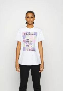 Ellesse SQUARE - T-shirt Imprimé - White