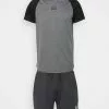 Ellesse SIPOSTA TEE & SHORT SET - Survêtement - Dark Grey Marl