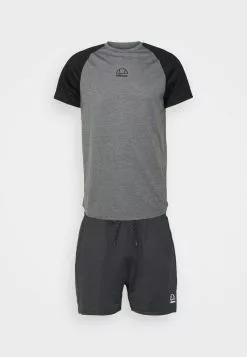 Ellesse SIPOSTA TEE & SHORT SET - Survêtement - Dark Grey Marl