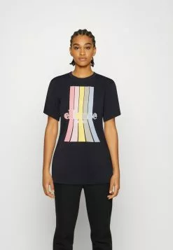 Ellesse LAVANDER - T-shirt Imprimé - Washed Black